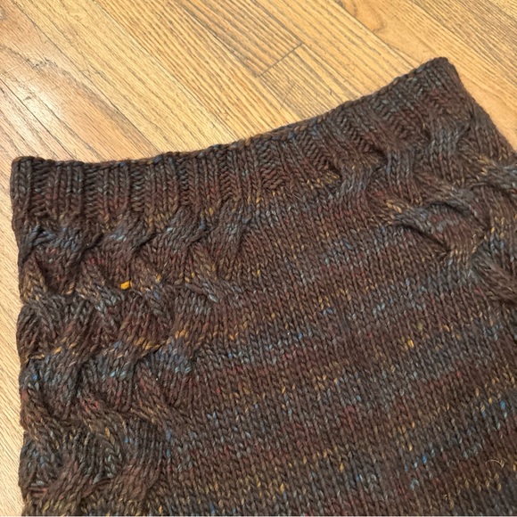 UGG Dark Brown Cable Knit Skirt - Picture 2 of 6